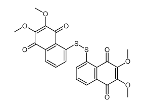 5-[(6,7-dimethoxy-5,8-dioxonaphthalen-1-yl)disulfanyl]-2,3-dimethoxynaphthalene-1,4-dione Structure