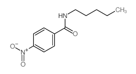 4-nitro-N-pentyl-benzamide结构式