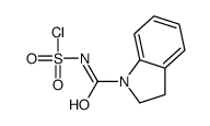 N-(2,3-dihydroindole-1-carbonyl)sulfamoyl chloride Structure
