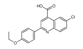 6-CHLORO-2-(4-ETHOXYPHENYL)QUINOLINE-4-CARBOXYLICACID结构式