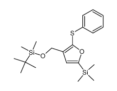 tert-butyldimethyl((2-(phenylthio)-5-(trimethylsilyl)furan-3-yl)methoxy)silane结构式