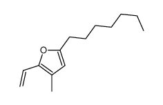 2-ethenyl-5-heptyl-3-methylfuran Structure