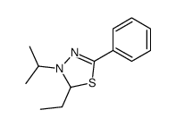 2-ethyl-5-phenyl-3-propan-2-yl-2H-1,3,4-thiadiazole结构式