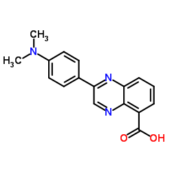 2-[4-(Dimethylamino)phenyl]-5-quinoxalinecarboxylic acid结构式