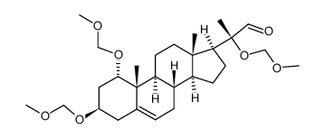 (20R)-20-formyl-1α,3β,20-trismethoxymethoxypregn-5-ene结构式