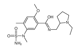 N-[(1-ethylpyrrolidin-2-yl)methyl]-2-methoxy-4-methyl-5-[methyl(sulfamoyl)amino]benzamide结构式