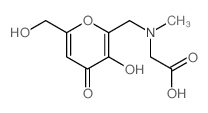 (((3-hydroxy-6-(hydroxymethyl)-4-oxo-4H-pyran-2-yl)methyl)(methyl)amino)acetic acid结构式