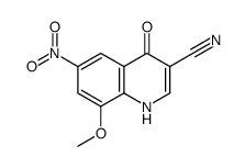 1,4-二氢-8-甲氧基-6-硝基-4-氧代-3-喹啉甲腈结构式