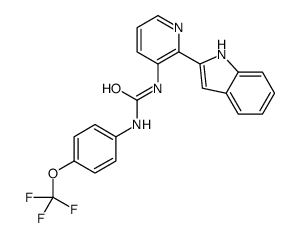 1-[2-(1H-indol-2-yl)pyridin-3-yl]-3-[4-(trifluoromethoxy)phenyl]urea结构式