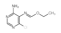 6-chloro-5-(ethoxymethylideneamino)pyrimidin-4-amine结构式