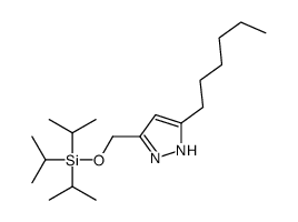 (3-hexyl-1H-pyrazol-5-yl)methoxy-tri(propan-2-yl)silane结构式