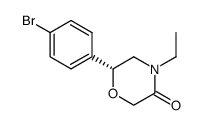 (6R)-6-(4-bromophenyl)-4-(ethyl)morpholin-3-one Structure