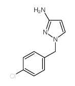 1-[(4-chlorophenyl)methyl]pyrazol-3-amine Structure