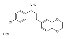[1-(4-chlorophenyl)-3-(2,3-dihydro-1,4-benzodioxin-6-yl)propyl]azanium,chloride Structure