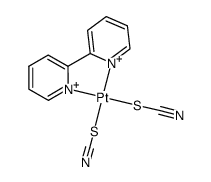 bis(thiocyanato)(2.2'-bipyridine)platinum(II) Structure