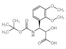 (2S,3S)-3-((TERT-BUTOXYCARBONYL)AMINO)-3-(2,3-DIMETHOXYPHENYL)-2-HYDROXYPROPANOIC ACID structure