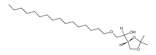 1-O-hexadecyl-3,4-O-isopropylidene-D-threitol结构式