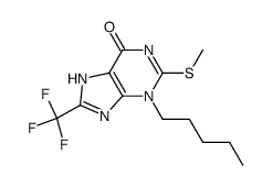 2-(Methylthio)-3-pentyl-8-(trifluoromethyl)-3,7-dihydro-6H-purin-6-one Structure