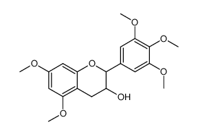 5,7-dimethoxy-2-(3,4,5-trimethoxy-phenyl)-chroman-3-ol结构式