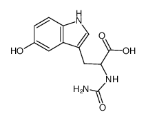 β-(5-Hydroxy-indolyl-(3))-α-ureido-propionsaeure Structure