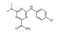 (4-chloro-anilino)-dimethylamino-[1,3,5]triazine-2-carboxylic acid amide Structure