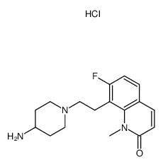 8-[2-(4-amino-1-piperidinyl)ethyl]-7-fluoro-1-methyl-2(1H)-quinolinone hydrochloride Structure