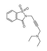 2-(4-diethylamino-but-2-ynyl)-1,1-dioxo-1,2-dihydro-1λ6-benzo[d]isothiazol-3-one Structure