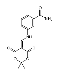 3-((2,2-dimethyl-4,6-dioxo-1,3-dioxan-5-ylidene)methylamino)benzamide结构式