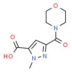 1-Methyl-3-(4-morpholinylcarbonyl)-1H-pyrazole-5-carboxylic acid结构式