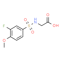 N-[(3-Fluoro-4-methoxyphenyl)sulphonyl]glycine structure