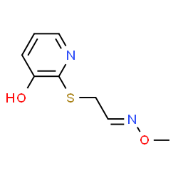 Acetaldehyde, [(3-hydroxy-2-pyridinyl)thio]-, O-methyloxime (9CI)结构式