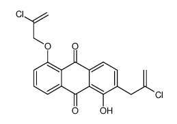 2-(2'-chloroprop-2'-enyl)-5-(2''-chloroprop-2''-enyloxy)-1-hydroxyanthraquinone结构式