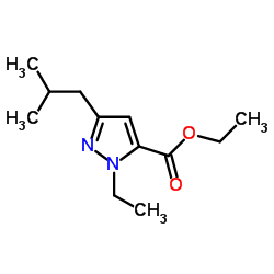 Ethyl 1-ethyl-3-isobutyl-1H-pyrazole-5-carboxylate结构式
