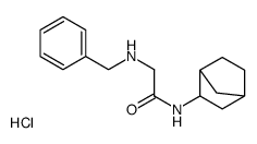 2-(benzylamino)-N-(3-bicyclo[2.2.1]heptanyl)acetamide,hydrochloride Structure