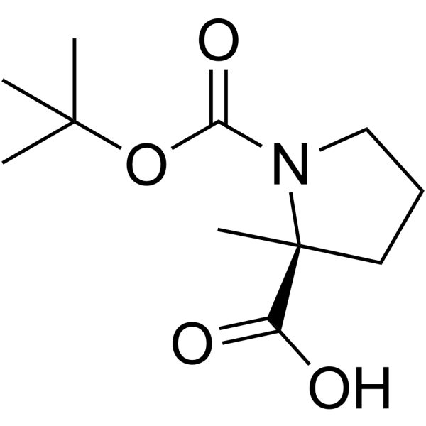 (2S)-2-methyl-1-[(2-methylpropan-2-yl)oxycarbonyl]pyrrolidine-2-carboxylic acid Structure