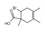 6-bromo-1,3,4-trimethyl-cyclohex-3-enecarboxylic acid结构式