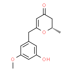 (S)-2,3-Dihydro-6-[(3-hydroxy-5-methoxyphenyl)methyl]-2-methyl-4H-pyran-4-one结构式