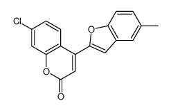 7-chloro-4-(5-methyl-1-benzofuran-2-yl)chromen-2-one结构式