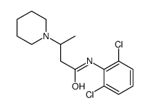 N-(2,6-dichlorophenyl)-3-piperidin-1-ylbutanamide结构式