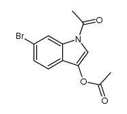 3-acetoxy-1-acetyl-6-bromo-indole结构式