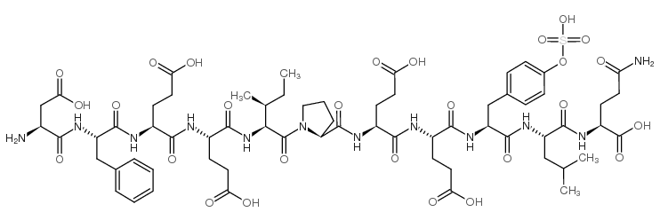 Hirudin (55-65) (sulfated)结构式