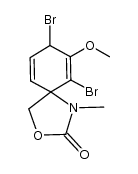 2,4-dibromo-3-methoxy-N'-methylcyclohexa-2,5-dienespiro-4'-1',3'-oxazolidin-2'-one Structure