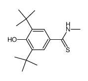 3,5-Di-tert-butyl-4-hydroxy-N-methylthiobenzamide Structure