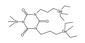 1,3-bis-{3-(triethylgermyl)propyl}-5-(trimethylsilyl)-s-triazine-1,3,5(2H,4H,6H)-trione结构式