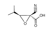 Oxiranecarboxylic acid, 2-cyano-3-(1-methylethyl)-, trans- (9CI) Structure