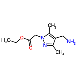 Ethyl [4-(aminomethyl)-3,5-dimethyl-1H-pyrazol-1-yl]acetate Structure