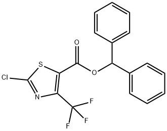 Benzhydryl 2-chloro-4-(trifluoromethyl)thiazole-5-carboxylate结构式