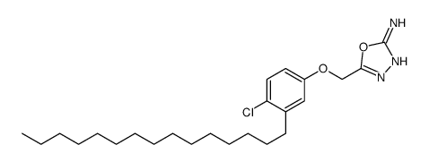 5-[(4-chloro-3-pentadecylphenoxy)methyl]-1,3,4-oxadiazol-2-amine结构式