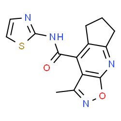 3-Methyl-N-(1,3-thiazol-2-yl)-6,7-dihydro-5H-cyclopenta[b][1,2]oxazolo[4,5-e]pyridine-4-carboxamide Structure