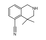 4,4-dimethyl-1,2,3,4-tetrahydroisoquinoline-5-carbonitrile structure